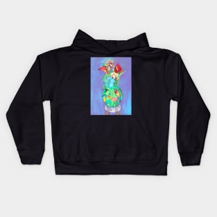 Flowers in a Vase with a Tropical Vibe Kids Hoodie